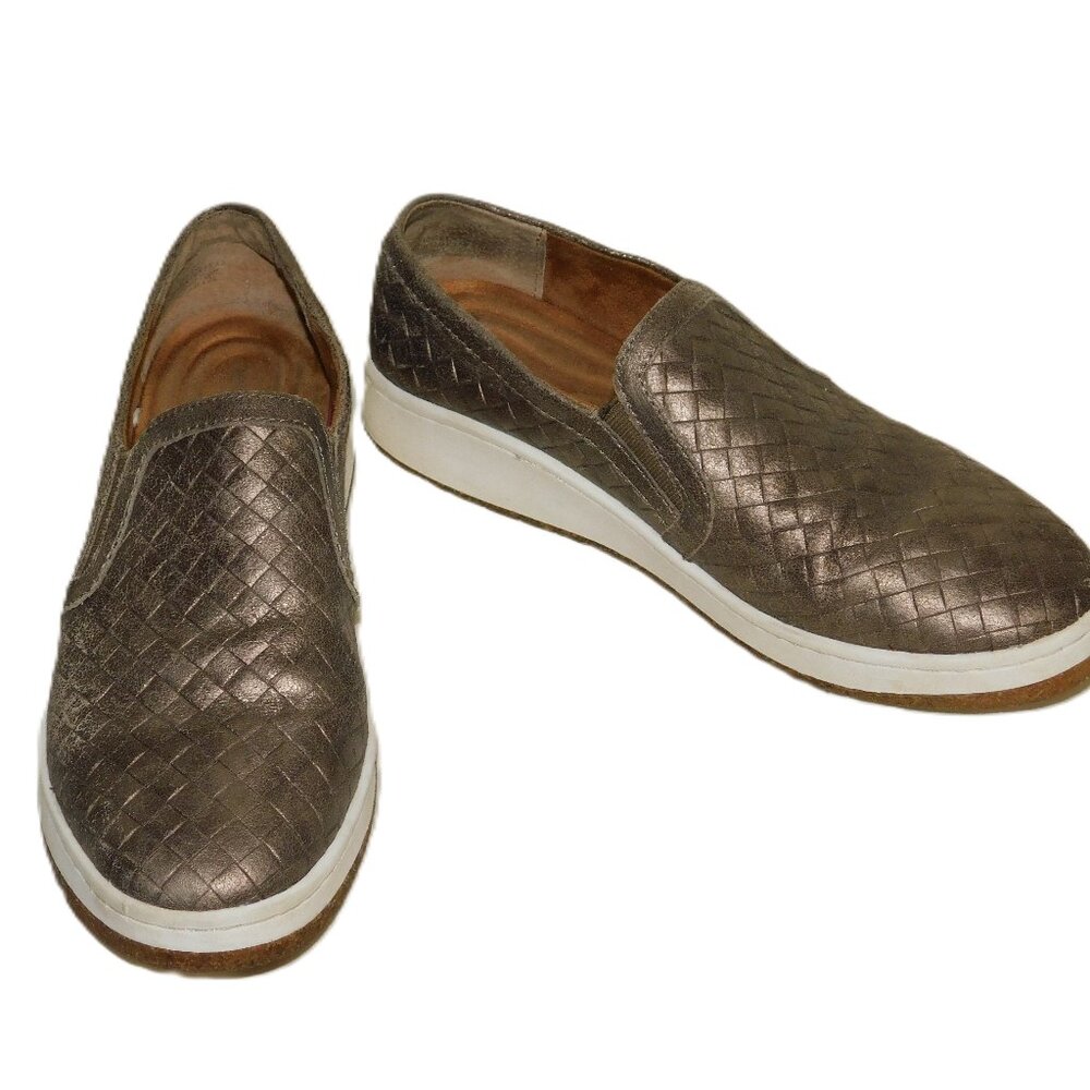 Aetrex Women's Metallic Bronze Slip-On Sneakers